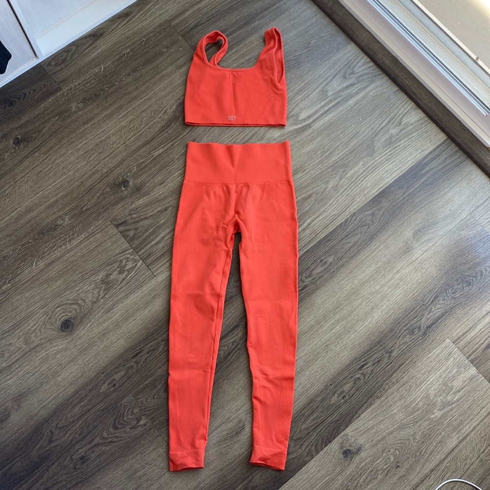 Setactive orange set guava color